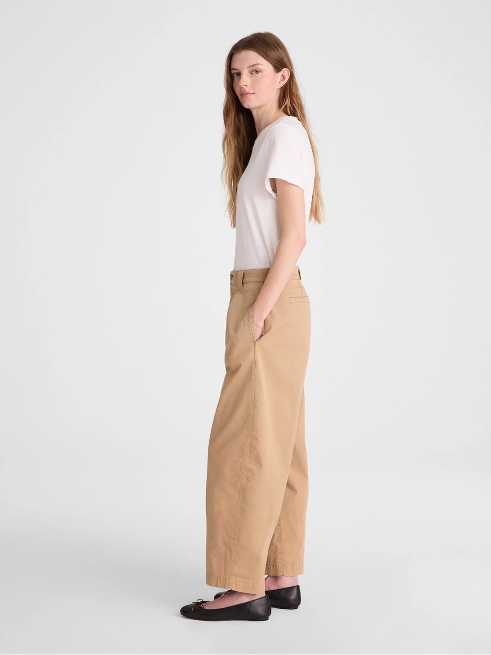 Madewell Barrel-Leg Chino Pant Fawn Khaki